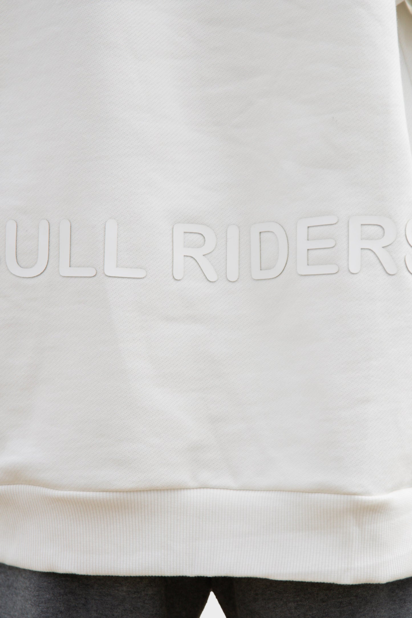 Hoodie Classic Cream Estampado Blanco