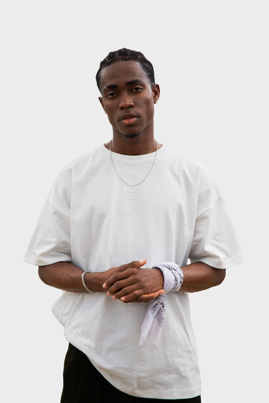 Camiseta Classic Cream Estampado blanco