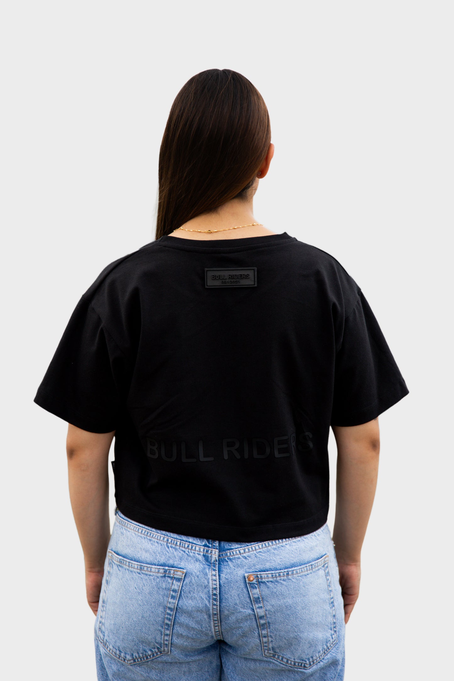 Croptop classic Black estampado negro