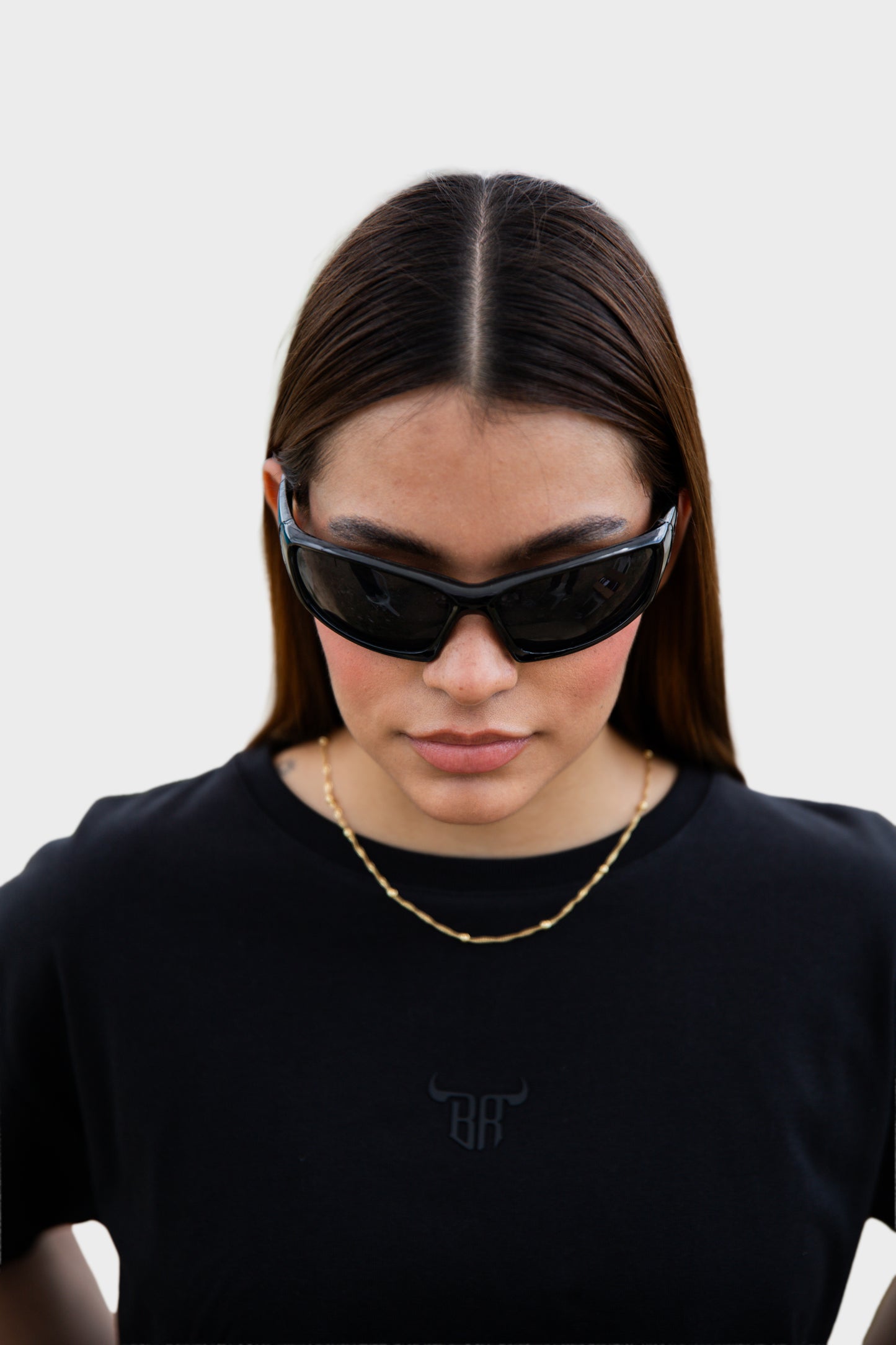 Croptop classic Black estampado negro